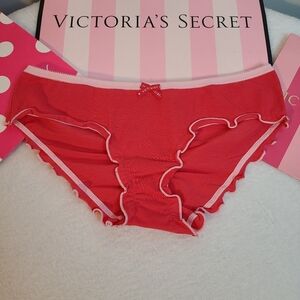 Rare Y2K Victoria's Secret Ruffle Cotton Scrunch Bum Hiphugger Panty Size XS